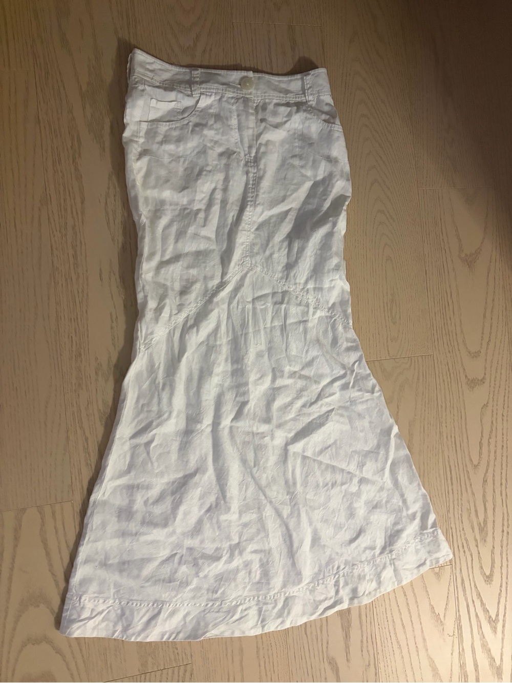 White Flared Marciano Cotton Skirt
